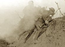 First successful use of chlorine gas by the Germans at the 2nd Battle of Ypres, 22 April 1915.