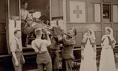 Evacuation of the wounded in World War I