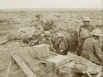 Battle of Menin Ridge Road. South African Scottish in support, East of Fresenberg Ridge, 22 September 1917.
