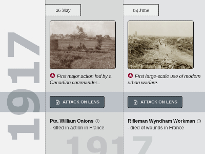 Screenshot of Timelinepage