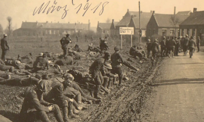 British soldiers taken prisoner by the Germans in March 1918.